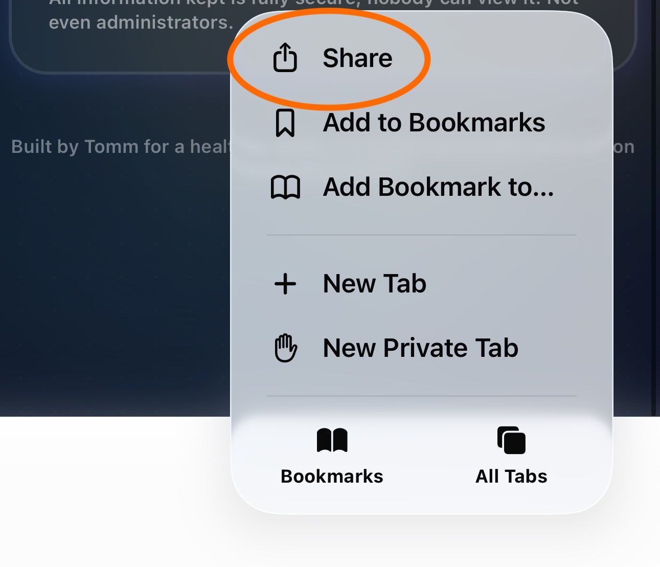 Tap Share